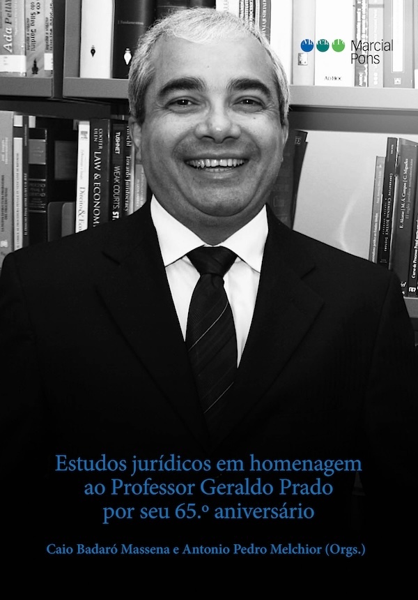 Capa do livro Estudos Jurídicos em Homenagem ao Professor Geraldo Prado, Marcial Pons