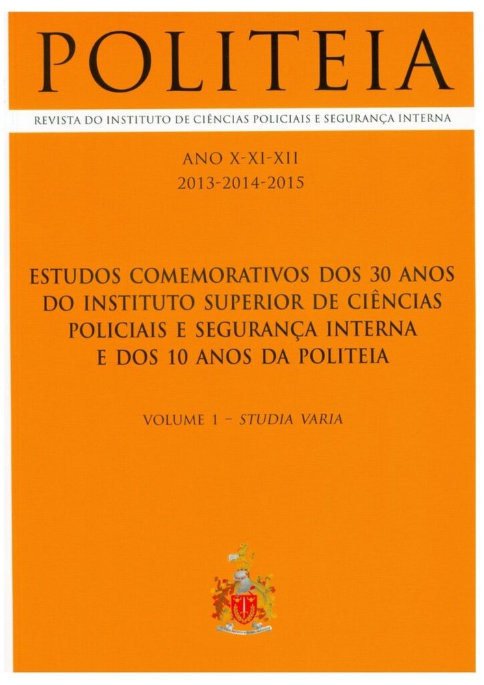 Capa oficial da revista Politeia (ISCPSI, Portugal), anos X-XII, volume 1